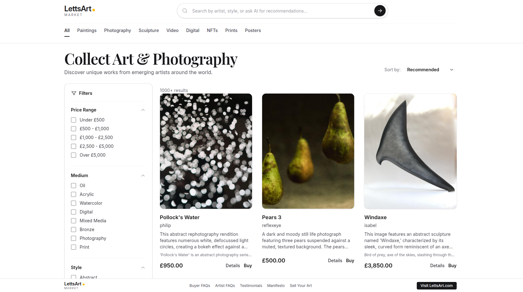 LettsArt Market — original works from emerging artists