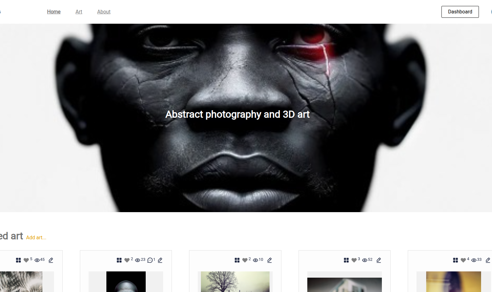 LettsArt gallery on desktop
